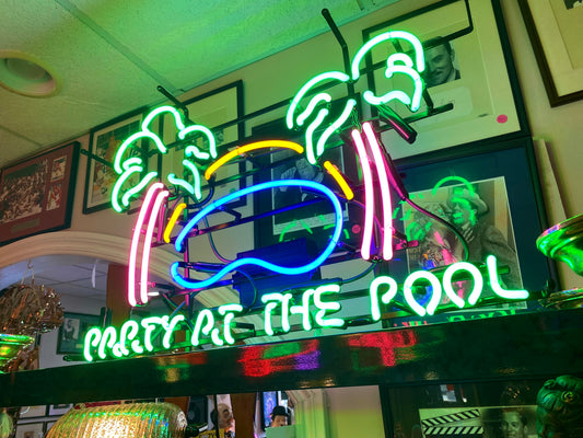 Party At The Pool Standard Sized Neon Sign *LOCAL PICKUP ONLY*