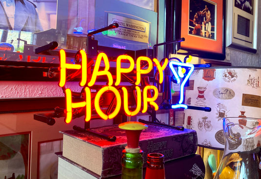 Happy Hour Junior Sized Neon Sign *LOCAL PICKUP ONLY*