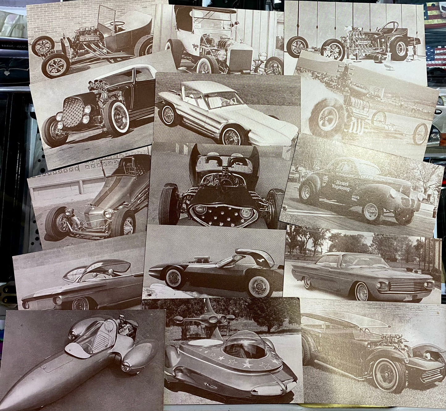 Pinup or Hot Rod Post cards *Random Selection Read Below*
