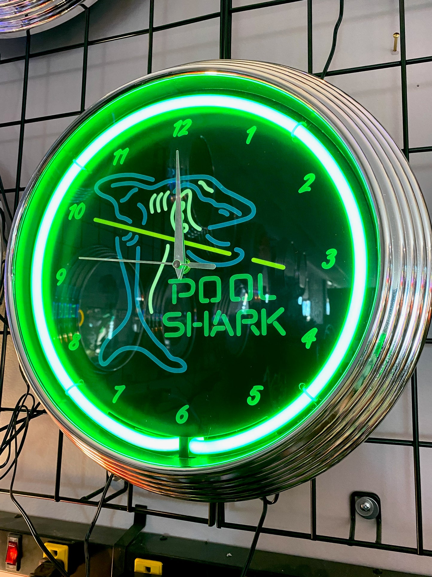 Pool Shark Neon Clock