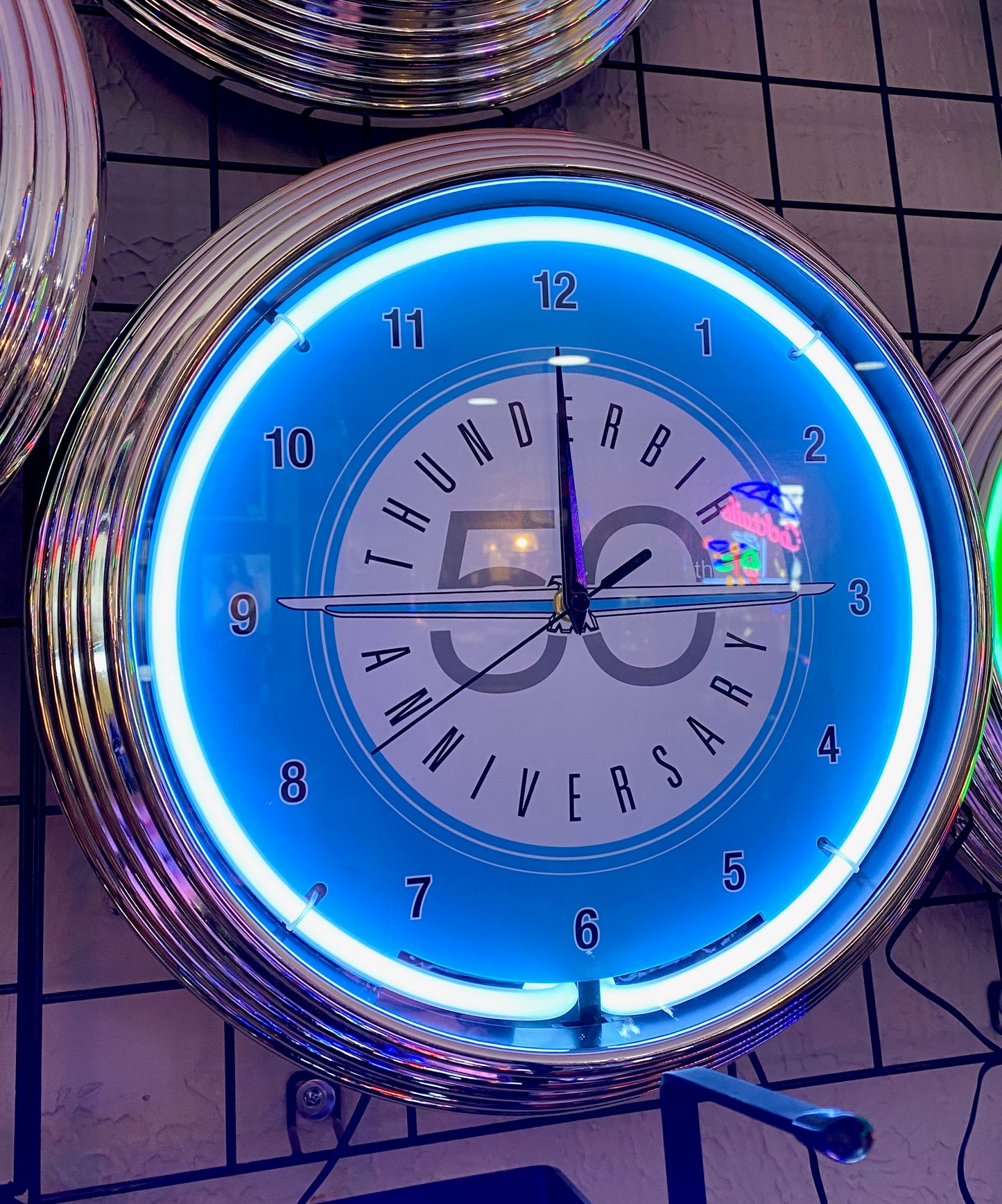 Thunderbird Neon Clock