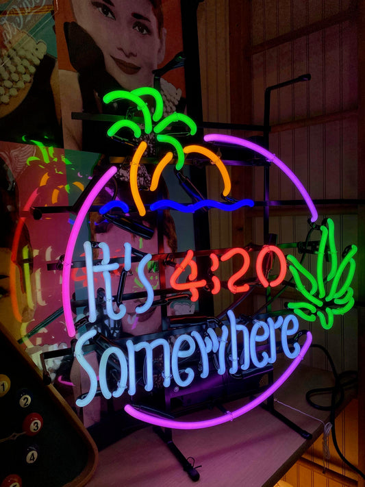 4:20 Somewhere Standard Neon Sign *LOCAL PICKUP ONLY*