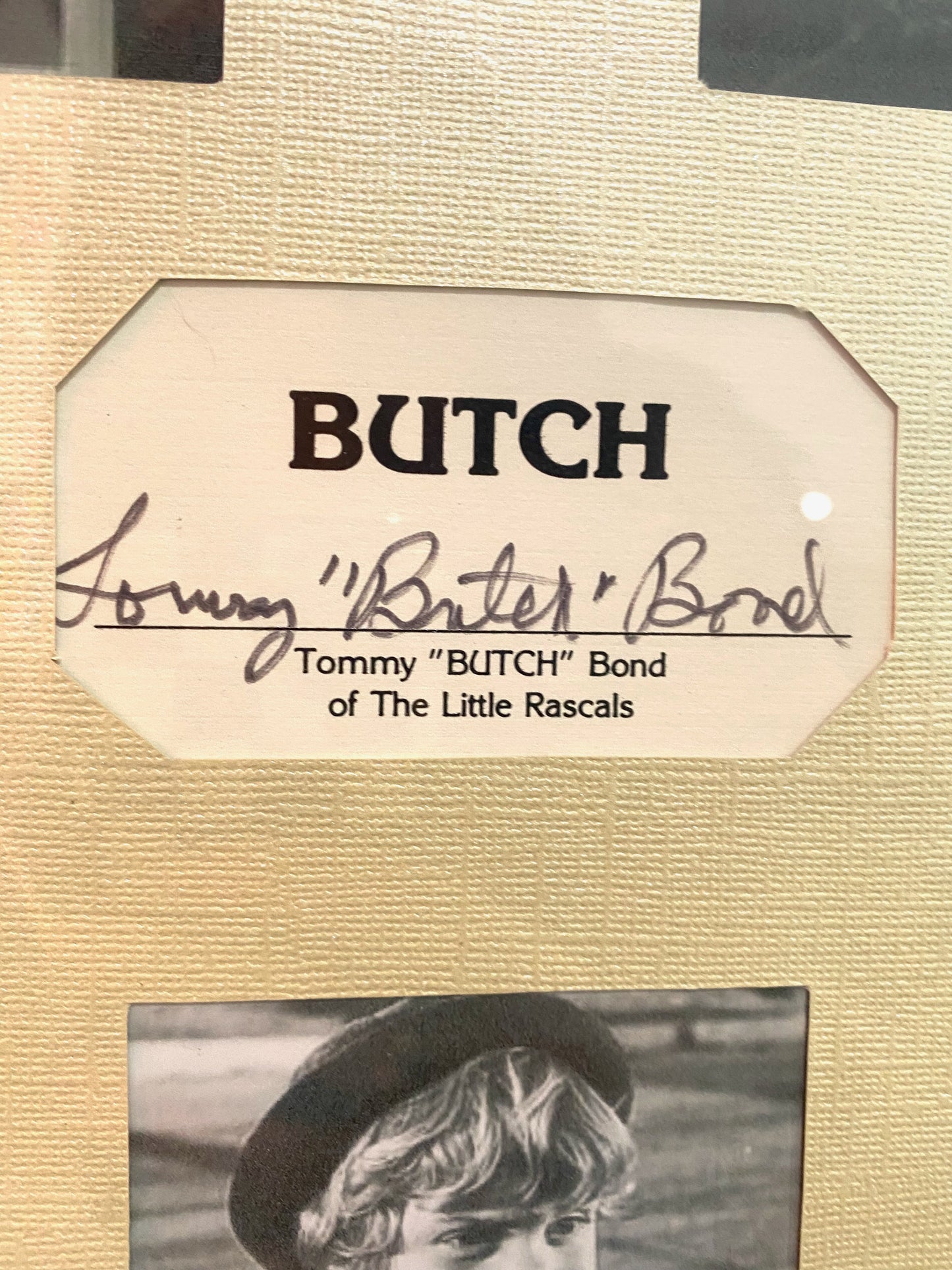 Tommy "Butch" Bond Autograph