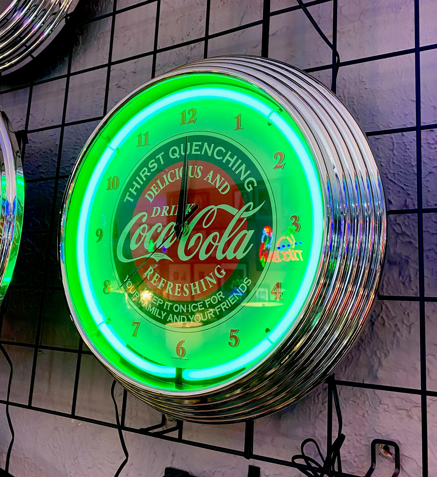 Coca-Cola Evergreen Neon Clock