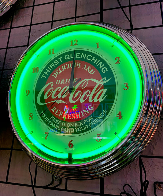 Coca-Cola Evergreen Neon Clock
