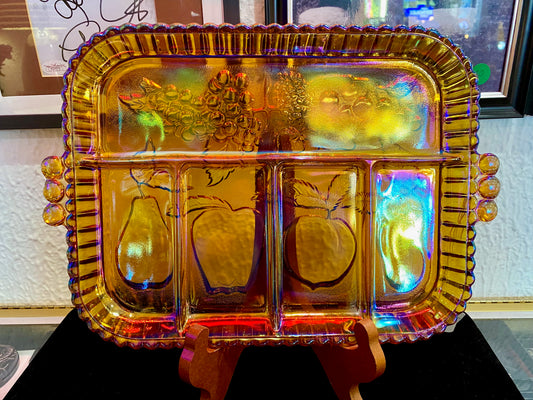Mairgold Carnival Glass Serving Tray