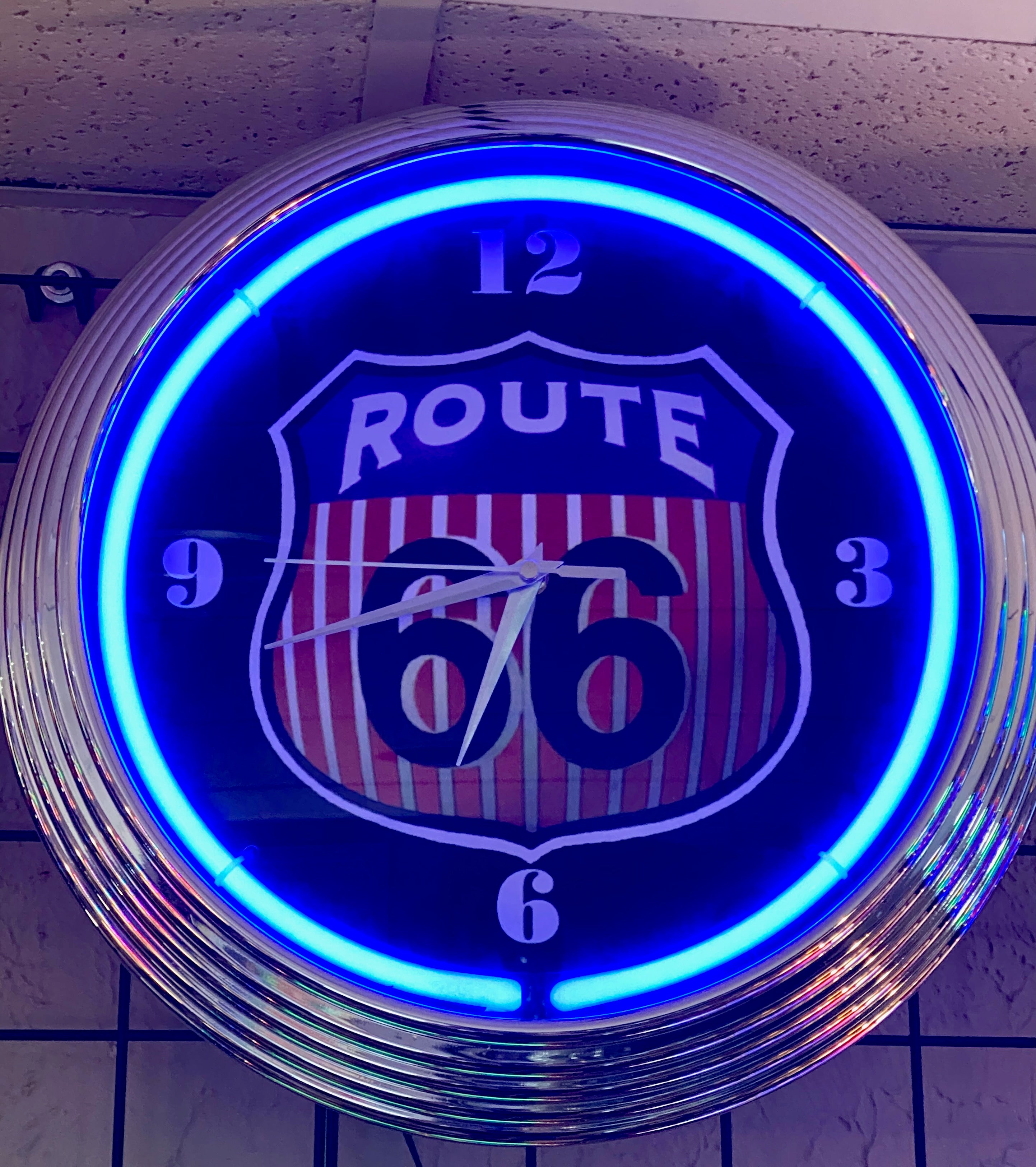 Route 66 Neon Clock