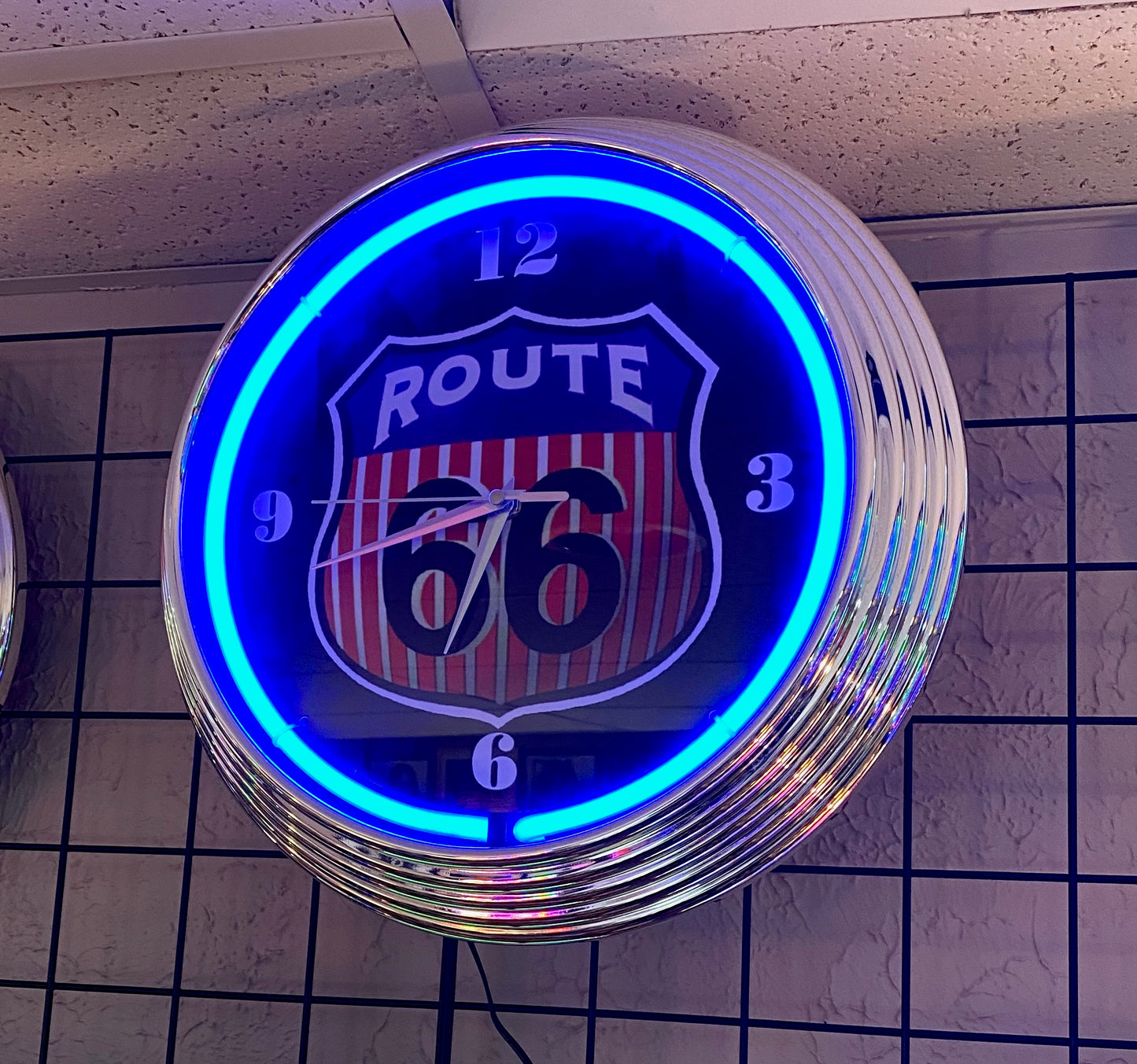 Route 66 Neon Clock