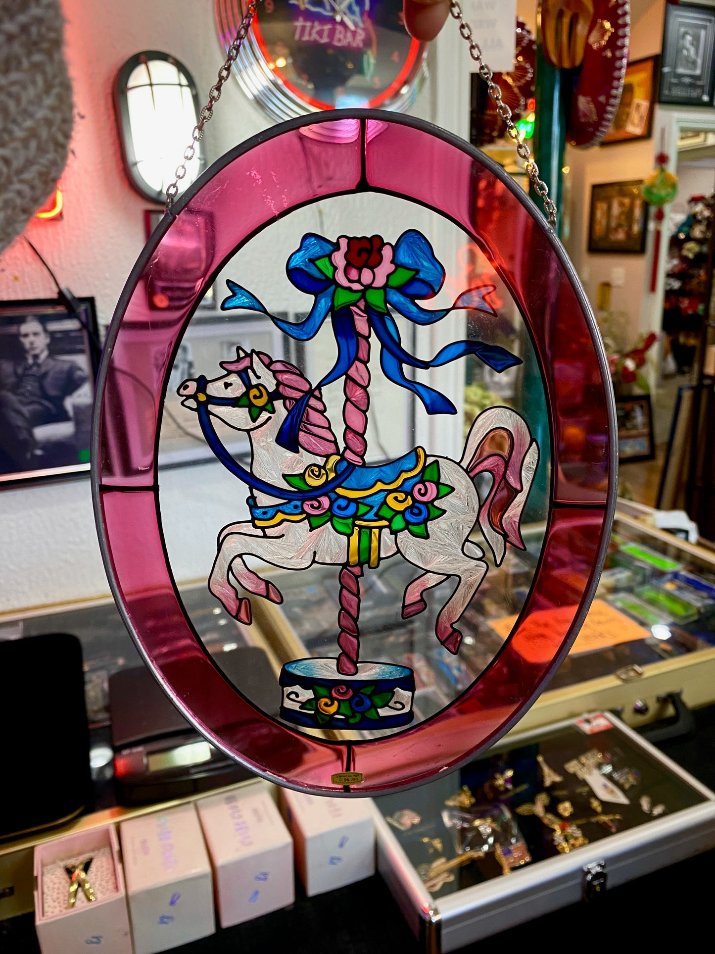 Carousel Stained Window Panel