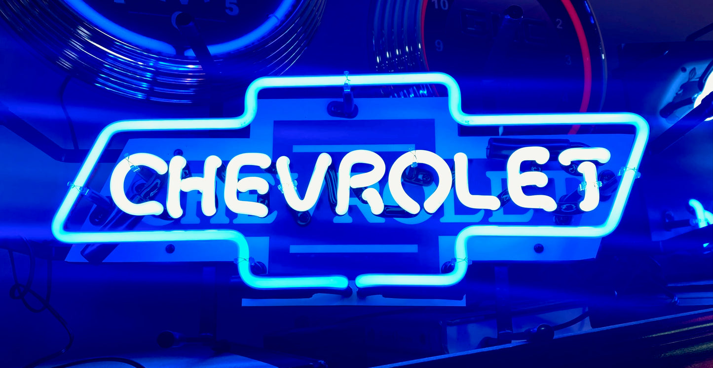 Chevrolet Bowtie Junior Sized Neon Sign *LOCAL PICKUP ONLY*