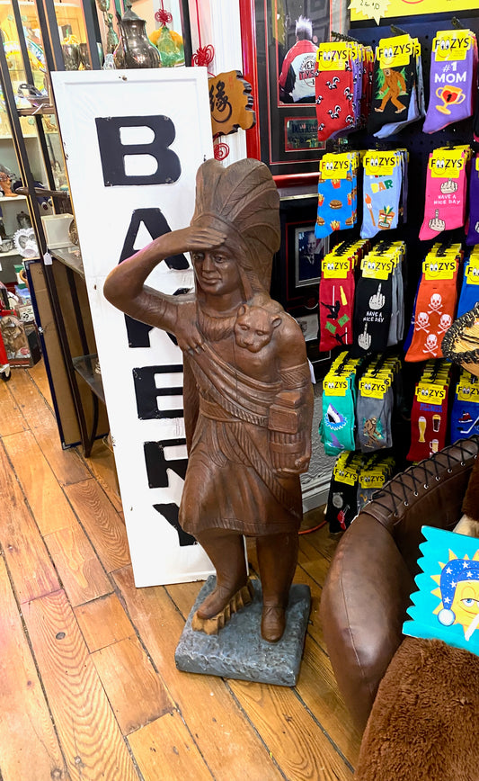 Native American Wooden Statue Figure *LOCAL PICKUP ONLY*