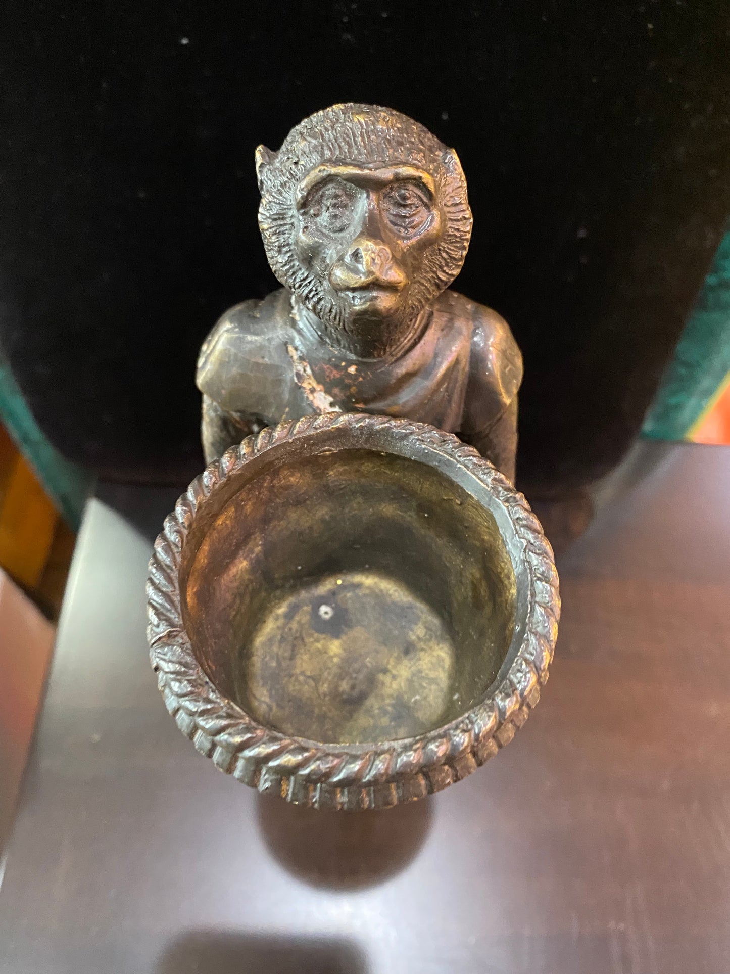 Bronze Monkey Candle Holder